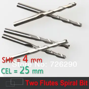 5pcs Shank 6mm x25mm Two Flutes End Mill Cutters Spiral Router Bits Solid Carbide End Mill Wood Tool Bits From Factory