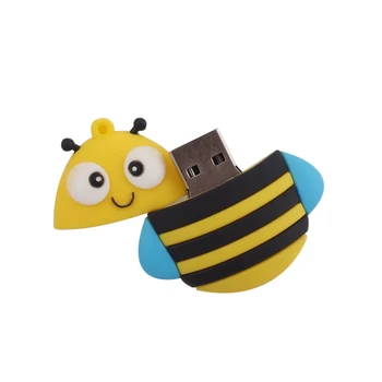 New style Cute bee penguin Fox Usb 2.0 Usb Flash Drive 4GB 8GB flash card16GB 32GB 64GB fox Pendrives real capacity Memory stick
