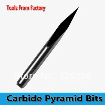 2pcs 6mm Dia 90 Angle 0.2mm Tip 3 Edge Carbide Woodworking Tools for CNC Router Machine