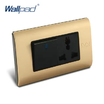 Wallpad Luxury Wall Switch Panel, 1 Gang 3 Pin Multifunction Socket, C5-Series, 118*72mm, 10A, 110~250V