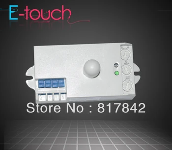 Microwave Switch Motion Sensor Reach Sensitivity/Time/Light-control Setting 110V 220V/AC (4pcs ET029A)