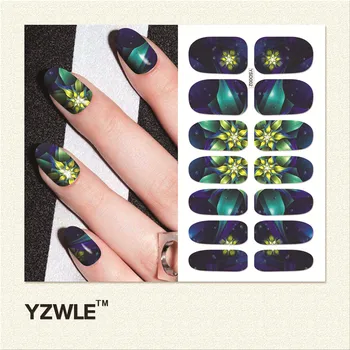 YZWLE 1 Sheet Water Transfer Nails Art Sticker Manicure Decor Tool Cover Nail Wrap Decal (YSD002)