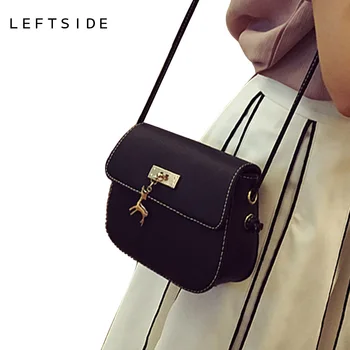 LEFTSIDE 2017 New PU Soft Leather Women Handbag Long Strap Women's Shoulder Messenger Small Bag Handbags-china For Girls