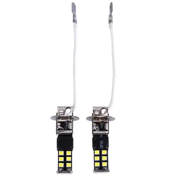 1 Pair H3 15W Canbus High Power For Fog Driving DRL LED Light Bulb Lamp Bright White Auto Lights 2016