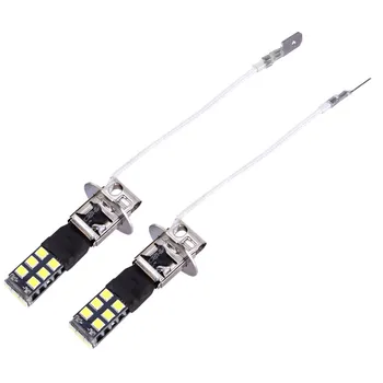 1 Pair H3 15W Canbus High Power For Fog Driving DRL LED Light Bulb Lamp Bright White Auto Lights 2016