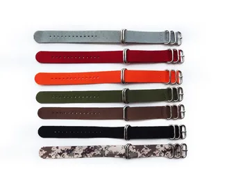 Special Offer Wholesale 18mm 20mm 22mm 24mm Nylon Nato Watch Band Solid color Zulu Nylon Watch Band Straps