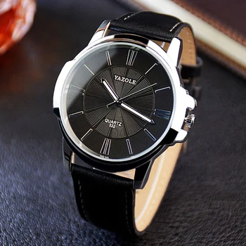 2016 YAZOLE Quartz-watch Men Watch Top Luxury brand Male WristWatch leather Business Quartz watch relogio feminino Male Clock