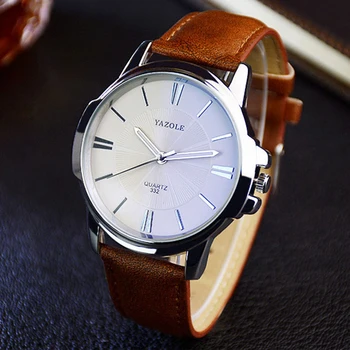 2016 YAZOLE Quartz-watch Men Watch Top Luxury brand Male WristWatch leather Business Quartz watch relogio feminino Male Clock