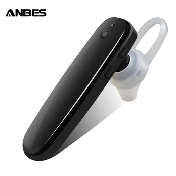 Original ANBES HiFi Bluetooth Headset Stereo Earphone Sport Wireless Headphone Hands Free Mic Dual Replacment Battery For Phone