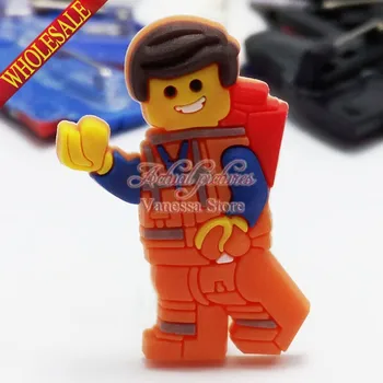 Single sale Super Heros Legos movie super man decoration Pins badges brooches collection DIY charms fit Clothes Bags shoes